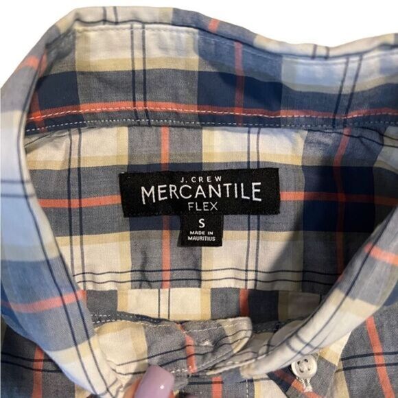 J. Crew Mercantile Flex Bundle of 2 Long Sleeve Button Down Shirts Men’s Size S - Picture 4 of 11
